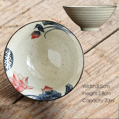70 ml 1 бр. Ретро керамична чаша за чай Керамика Kung Fu Чаши Чаши за еспресо Чаши за кафе Керамични чаши Домакински следобед Чаша за чай на едро