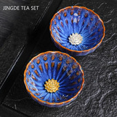 100ml Tradition Kiln Transformation Ceramic Cup Home Master Cup Αξεσουάρ Κινεζικό σετ τσαγιού Χειροποίητο ασημί ένθετο φλιτζάνι τσαγιού