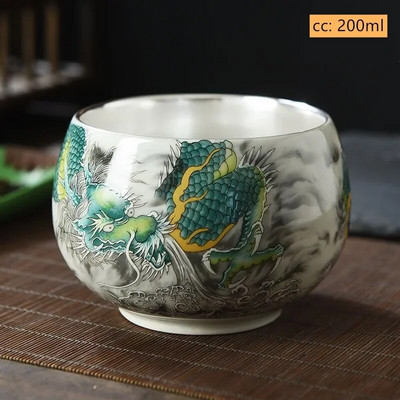 Висококачествена ретро керамична чаша за чай Китайски сервиз за чай Master Cup Персонализирана порцеланова чаша за чай Изискана ръчно изработена домашна посуда