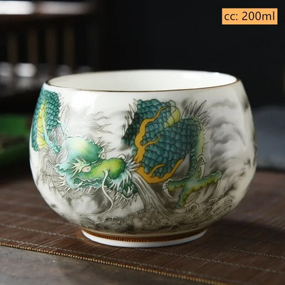 Висококачествена ретро керамична чаша за чай Китайски сервиз за чай Master Cup Персонализирана порцеланова чаша за чай Изискана ръчно изработена домашна посуда