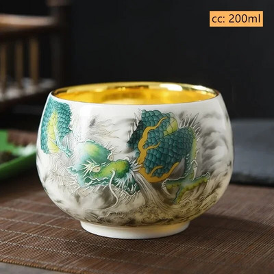 Висококачествена ретро керамична чаша за чай Китайски сервиз за чай Master Cup Персонализирана порцеланова чаша за чай Изискана ръчно изработена домашна посуда