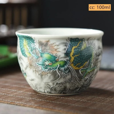 Висококачествена ретро керамична чаша за чай Китайски сервиз за чай Master Cup Персонализирана порцеланова чаша за чай Изискана ръчно изработена домашна посуда