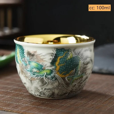 Висококачествена ретро керамична чаша за чай Китайски сервиз за чай Master Cup Персонализирана порцеланова чаша за чай Изискана ръчно изработена домашна посуда