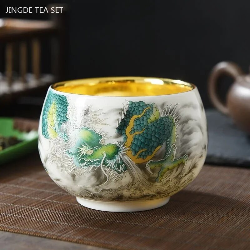 Kiváló minőségű retro kerámia teáscsésze kínai teáskészlet mesterpohár, testreszabott porcelán teáscsésze, kiváló, kézzel készített otthoni ivóeszköz