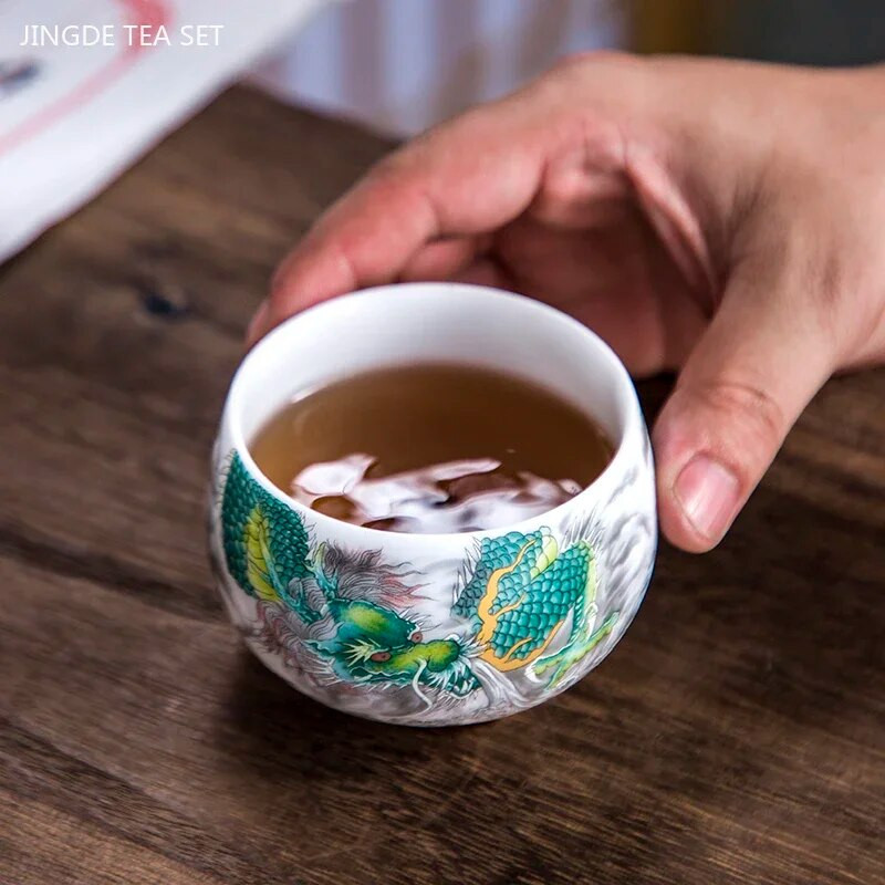 Kiváló minőségű retro kerámia teáscsésze kínai teáskészlet mesterpohár, testreszabott porcelán teáscsésze, kiváló, kézzel készített otthoni ivóeszköz