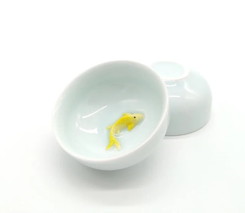 6db Celadon színes ponty teás csésze készlet kínai teás készlet bögre kerámia teáscsésze japán teáscsésze teáscsészék Jingdezhen tál Puer bár