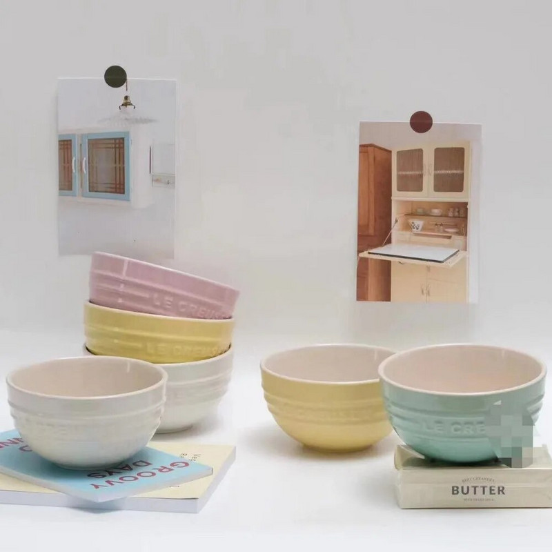 Gradiens kerámia rizstál háztartási kreatív desszert puding sütőtál Metélt leveses tál konyhai 12 cm-es étkészlet