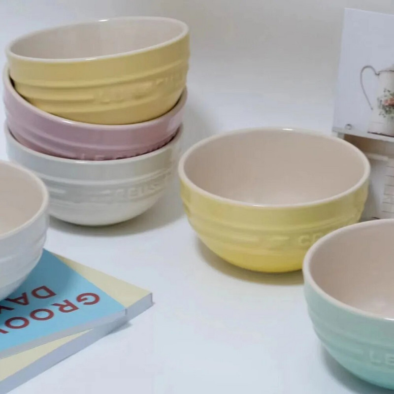 Gradiens kerámia rizstál háztartási kreatív desszert puding sütőtál Metélt leveses tál konyhai 12 cm-es étkészlet