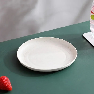 Ястие с плюещи кости Чиния със сушени плодове Пшенична слама Тава Кошче Диск Слама Гарнитури Домашно плюене Ястие с кости Сладка малка чиния 15см