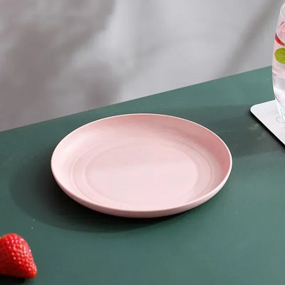 Ястие с плюещи кости Чиния със сушени плодове Пшенична слама Тава Кошче Диск Слама Гарнитури Домашно плюене Ястие с кости Сладка малка чиния 15см