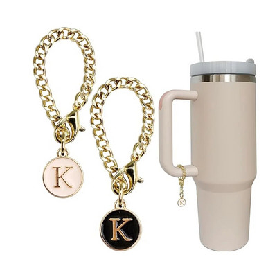 Αξεσουάρ Letter Charm for Stanley Cup 2PCS Αρχικό όνομα ID Personalized Handle Charm for Stanley Tumbler