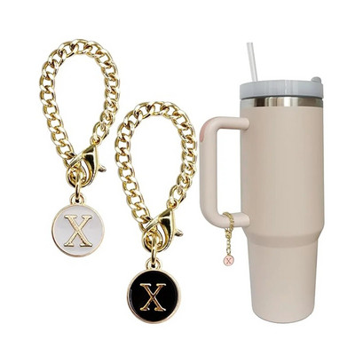 Αξεσουάρ Letter Charm for Stanley Cup 2PCS Αρχικό όνομα ID Personalized Handle Charm for Stanley Tumbler
