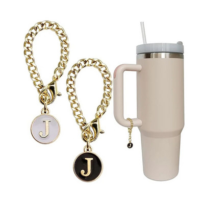 Αξεσουάρ Letter Charm for Stanley Cup 2PCS Αρχικό όνομα ID Personalized Handle Charm for Stanley Tumbler