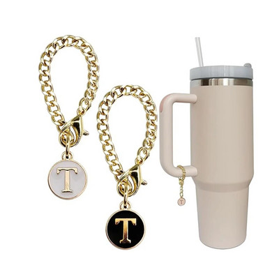 Αξεσουάρ Letter Charm for Stanley Cup 2PCS Αρχικό όνομα ID Personalized Handle Charm for Stanley Tumbler
