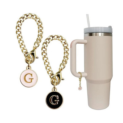 Αξεσουάρ Letter Charm for Stanley Cup 2PCS Αρχικό όνομα ID Personalized Handle Charm for Stanley Tumbler