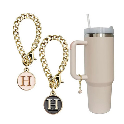 Αξεσουάρ Letter Charm for Stanley Cup 2PCS Αρχικό όνομα ID Personalized Handle Charm for Stanley Tumbler