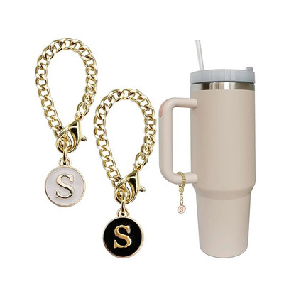 Αξεσουάρ Letter Charm for Stanley Cup 2PCS Αρχικό όνομα ID Personalized Handle Charm for Stanley Tumbler