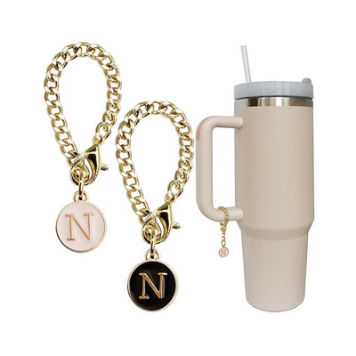 Αξεσουάρ Letter Charm for Stanley Cup 2PCS Αρχικό όνομα ID Personalized Handle Charm for Stanley Tumbler