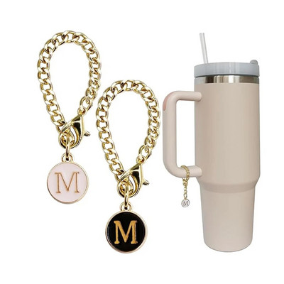 Αξεσουάρ Letter Charm for Stanley Cup 2PCS Αρχικό όνομα ID Personalized Handle Charm for Stanley Tumbler