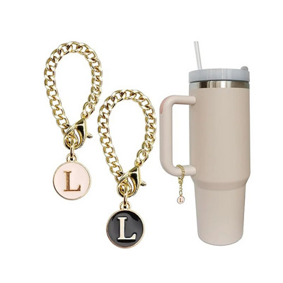 Αξεσουάρ Letter Charm for Stanley Cup 2PCS Αρχικό όνομα ID Personalized Handle Charm for Stanley Tumbler