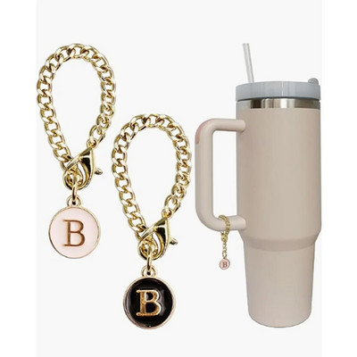 Αξεσουάρ Letter Charm for Stanley Cup 2PCS Αρχικό όνομα ID Personalized Handle Charm for Stanley Tumbler
