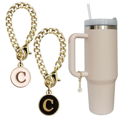 Αξεσουάρ Letter Charm for Stanley Cup 2PCS Αρχικό όνομα ID Personalized Handle Charm for Stanley Tumbler