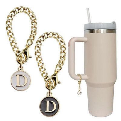 Αξεσουάρ Letter Charm for Stanley Cup 2PCS Αρχικό όνομα ID Personalized Handle Charm for Stanley Tumbler