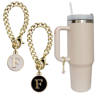Αξεσουάρ Letter Charm for Stanley Cup 2PCS Αρχικό όνομα ID Personalized Handle Charm for Stanley Tumbler