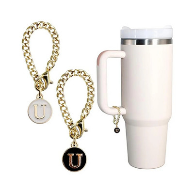 Αξεσουάρ Letter Charm for Stanley Cup 2PCS Αρχικό όνομα ID Personalized Handle Charm for Stanley Tumbler