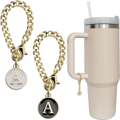 Αξεσουάρ Letter Charm for Stanley Cup 2PCS Αρχικό όνομα ID Personalized Handle Charm for Stanley Tumbler