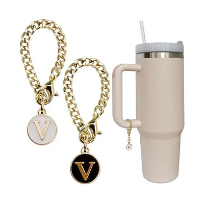 Αξεσουάρ Letter Charm for Stanley Cup 2PCS Αρχικό όνομα ID Personalized Handle Charm for Stanley Tumbler