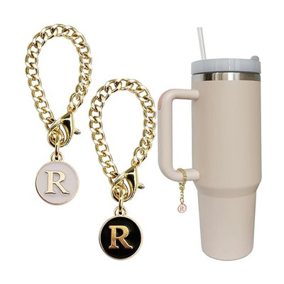 Αξεσουάρ Letter Charm for Stanley Cup 2PCS Αρχικό όνομα ID Personalized Handle Charm for Stanley Tumbler