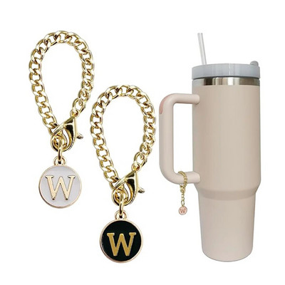 Αξεσουάρ Letter Charm for Stanley Cup 2PCS Αρχικό όνομα ID Personalized Handle Charm for Stanley Tumbler