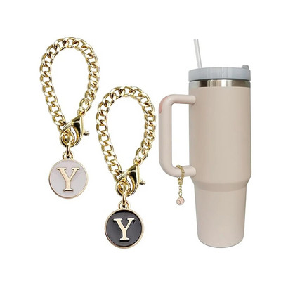 Αξεσουάρ Letter Charm for Stanley Cup 2PCS Αρχικό όνομα ID Personalized Handle Charm for Stanley Tumbler