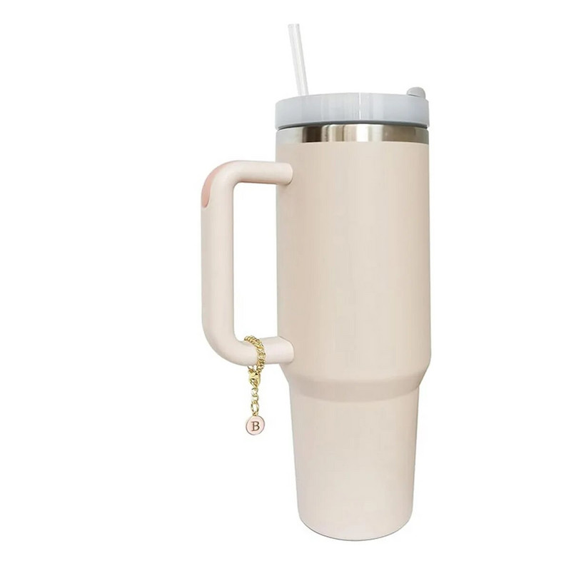 Letter Charm Tartozékok Stanley Cuphoz 2 DB Kezdeti név ID Személyre szabott fogantyú varázslat Stanley Tumblerhez