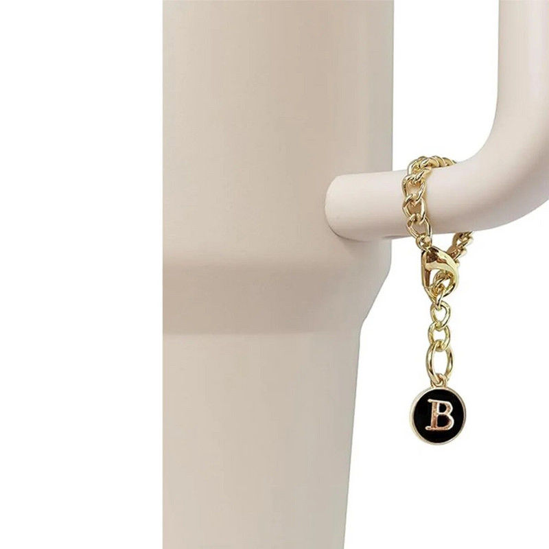 Letter Charm Tartozékok Stanley Cuphoz 2 DB Kezdeti név ID Személyre szabott fogantyú varázslat Stanley Tumblerhez