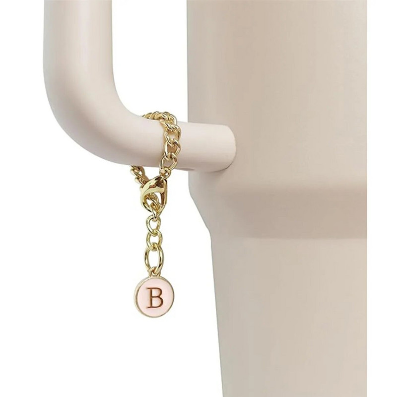 Letter Charm Tartozékok Stanley Cuphoz 2 DB Kezdeti név ID Személyre szabott fogantyú varázslat Stanley Tumblerhez