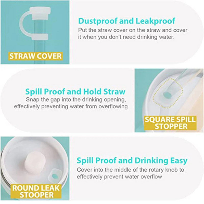 6 db szilikon kiömlésgátló dugó Stanley csészéhez 2.0 40oz/30oz Tumbler szivárgásmentes kiömlésgátló készlet