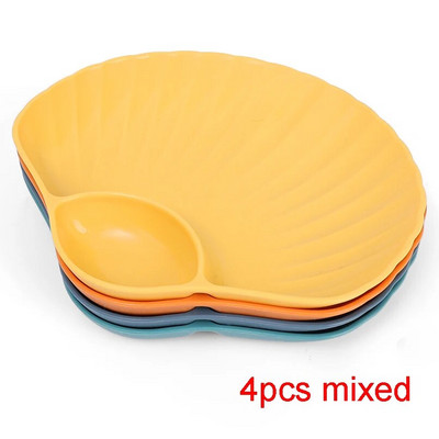 Ястие с черупки Пластмасова чиния за кнедли с дискове с оцет Ястия с оцет Суши Закуска Сушени плодове Разядка Ястие с кости от черупки