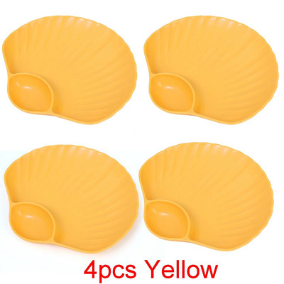 Ястие с черупки Пластмасова чиния за кнедли с дискове с оцет Ястия с оцет Суши Закуска Сушени плодове Разядка Ястие с кости от черупки