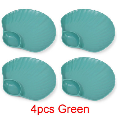 Ястие с черупки Пластмасова чиния за кнедли с дискове с оцет Ястия с оцет Суши Закуска Сушени плодове Разядка Ястие с кости от черупки