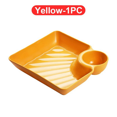 Ястие с черупки Пластмасова чиния за кнедли с дискове с оцет Ястия с оцет Суши Закуска Сушени плодове Разядка Ястие с кости от черупки