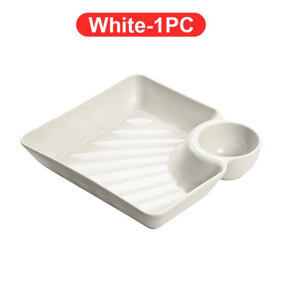 Ястие с черупки Пластмасова чиния за кнедли с дискове с оцет Ястия с оцет Суши Закуска Сушени плодове Разядка Ястие с кости от черупки