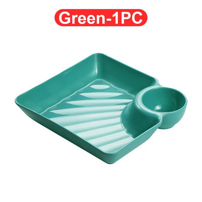 Ястие с черупки Пластмасова чиния за кнедли с дискове с оцет Ястия с оцет Суши Закуска Сушени плодове Разядка Ястие с кости от черупки