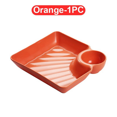 Ястие с черупки Пластмасова чиния за кнедли с дискове с оцет Ястия с оцет Суши Закуска Сушени плодове Разядка Ястие с кости от черупки