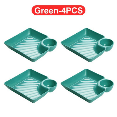 Ястие с черупки Пластмасова чиния за кнедли с дискове с оцет Ястия с оцет Суши Закуска Сушени плодове Разядка Ястие с кости от черупки