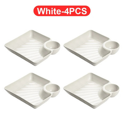 Ястие с черупки Пластмасова чиния за кнедли с дискове с оцет Ястия с оцет Суши Закуска Сушени плодове Разядка Ястие с кости от черупки