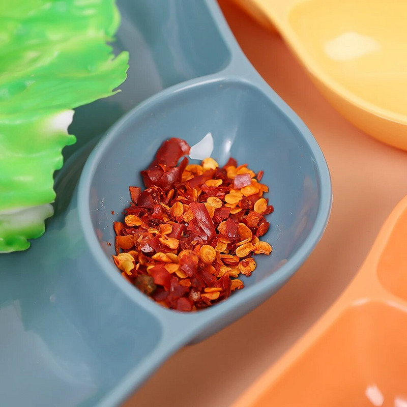 Kagylótál Műanyag gombóc tányér ecetes korongokkal Ecetes edények Sushi Reggeli szárított gyümölcs Snack Kagyló csontköpőtál