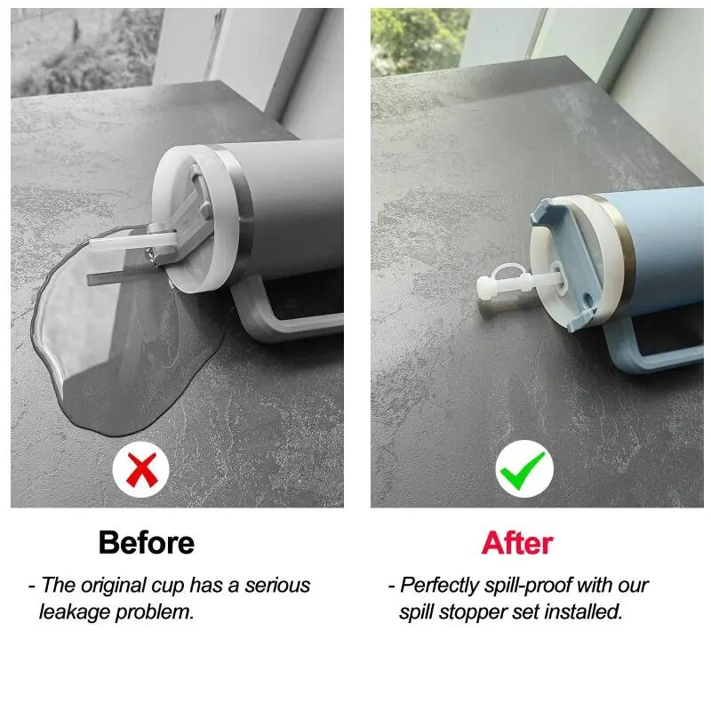 Szilikon kiömlésgátló dugós készlet 3 darabból, kompatibilis Stanley Cup 1,0/2,0 40 oz/ 30 oz Tumbler Water Cup szivárgásgátló tartozékokkal