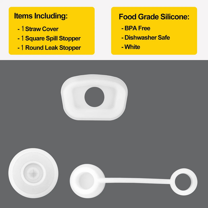 Szilikon kiömlésgátló dugós készlet 3 darabból, kompatibilis Stanley Cup 1,0/2,0 40 oz/ 30 oz Tumbler Water Cup szivárgásgátló tartozékokkal